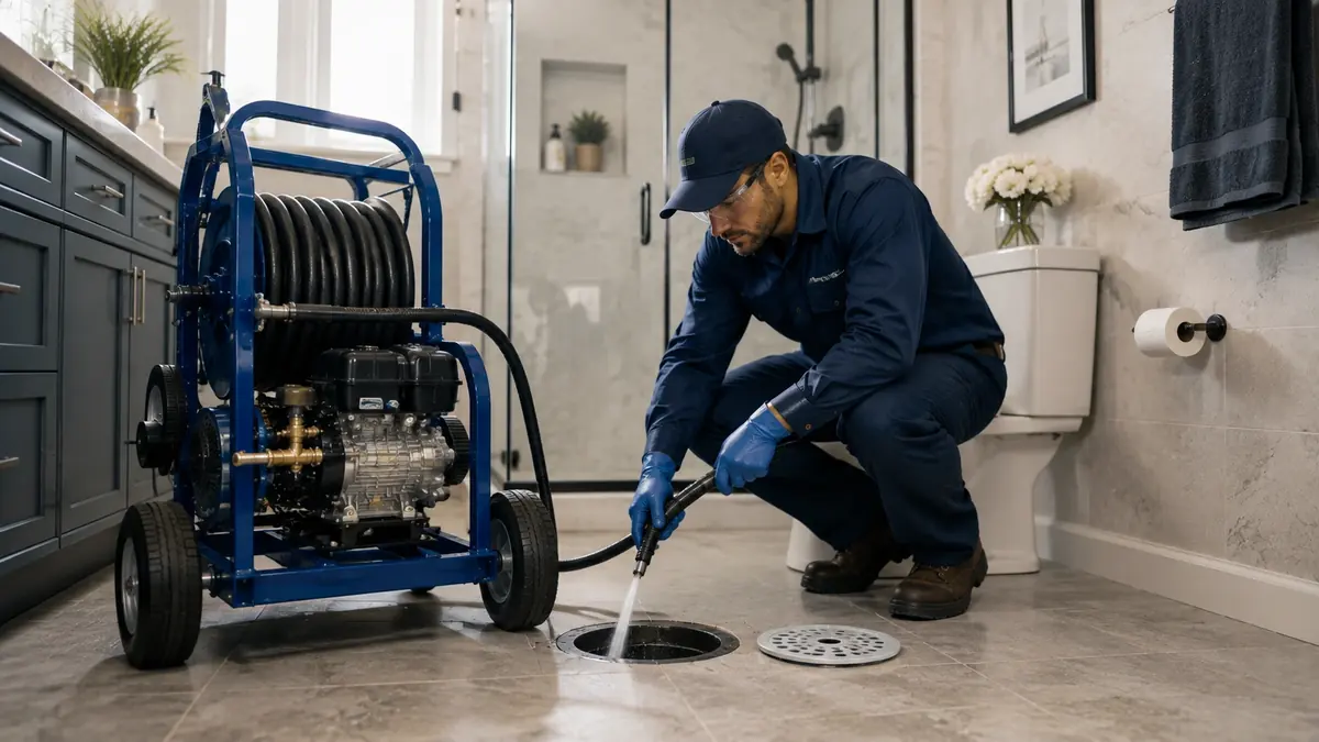 Bathroom Drain Hydro Jetting in Rosemead