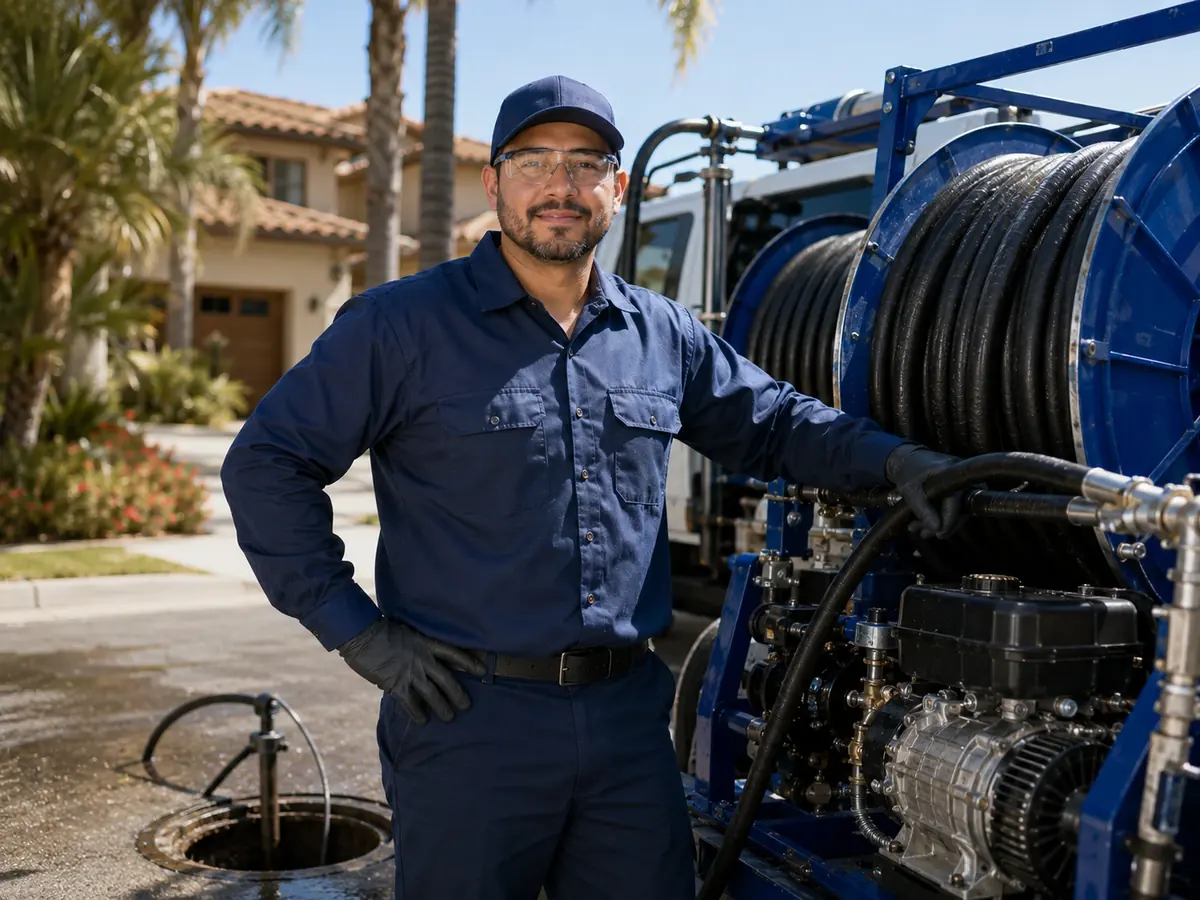 Hydro jet sewer cleaning in Rosemead