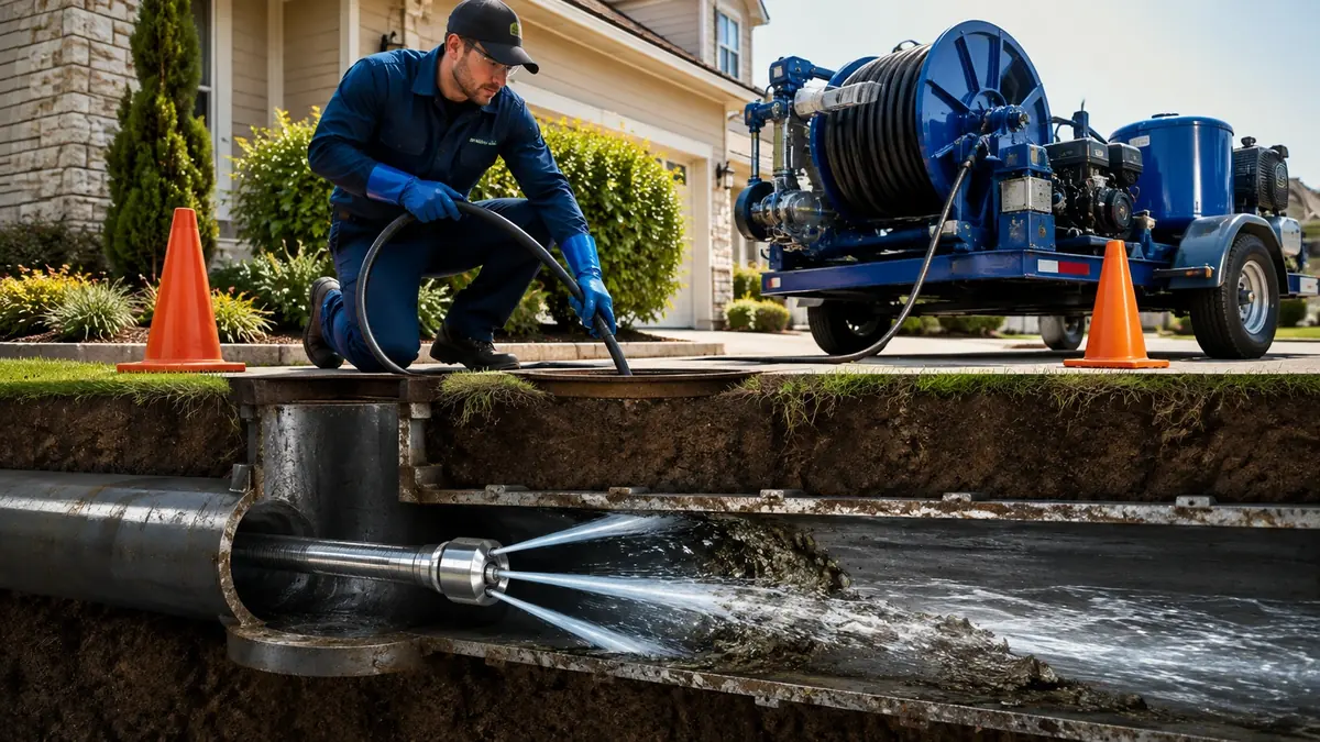 Main Sewer Line Hydro Jet Cleaning in Rosemead