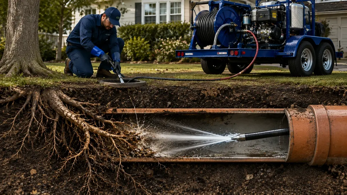 Tree Root Removal with Hydro Jetting in Rosemead